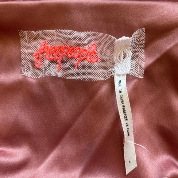 Free People Twist And Shout Desert Rose Pink Mini Dress Pleated VNeck Sleeveless - Picture 5 of 12